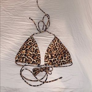 NEW ASOS Leopard Print Triangle Bikini Top